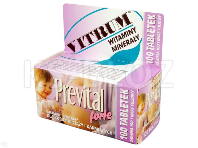 Vitrum Prevital Forte interakcje ulotka tabletki powlekane  100 tabl.