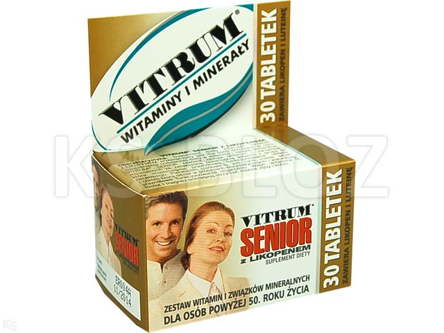Vitrum Senior z likopenem interakcje ulotka tabletki - 30 tabl.