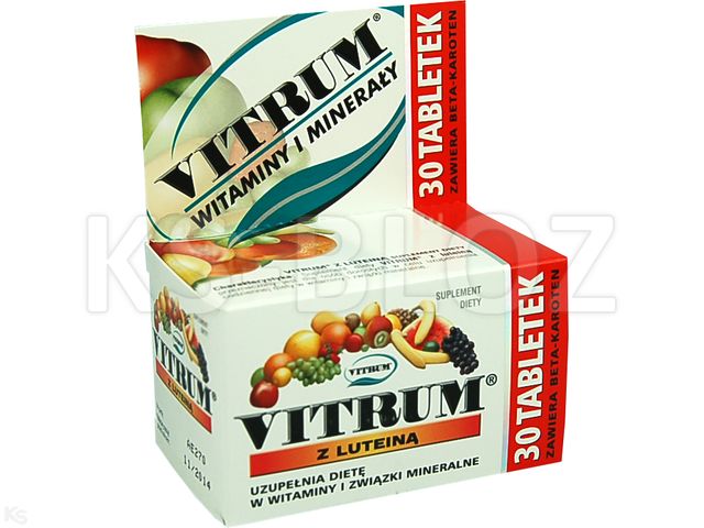 Vitrum Z Luteiną interakcje ulotka tabletki - 30 tabl.