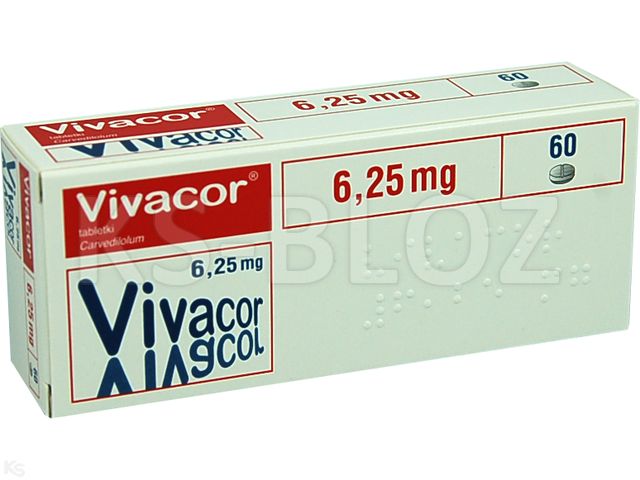 Vivacor interakcje ulotka tabletki 6,25 mg 60 tabl. | 6 blist.po 10 szt.