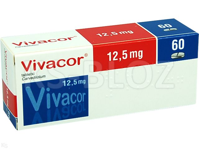 Vivacor interakcje ulotka tabletki 12,5 mg 60 tabl. | 6 blist.po 10 szt.