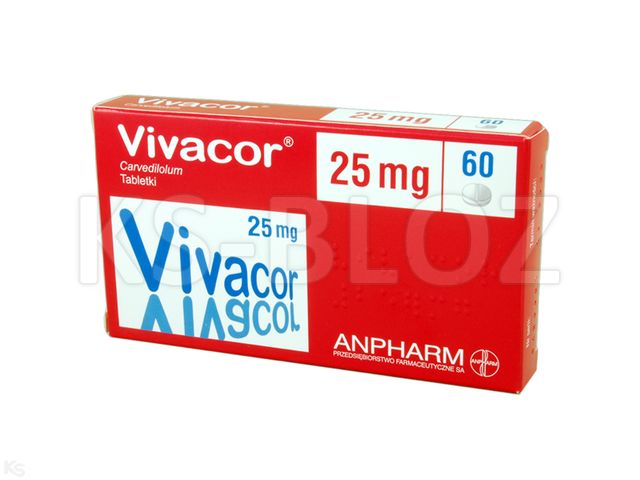 Vivacor interakcje ulotka tabletki 25 mg 60 tabl. (2 blist. po 30 tabl.)