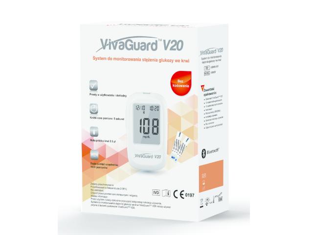 Vivaguard V20 System do monitorowania stężenia glukozy we krwi (VGM56) interakcje ulotka zestaw - 1 szt.