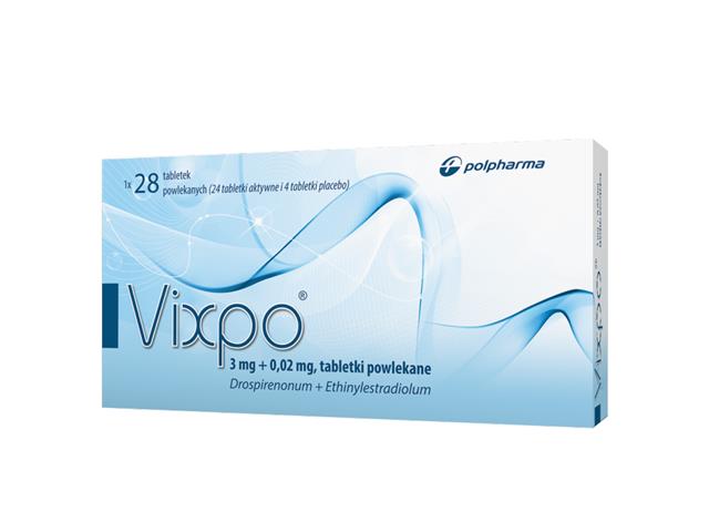 Vixpo interakcje ulotka tabletki powlekane 20mcg+3mg 28 tabl.