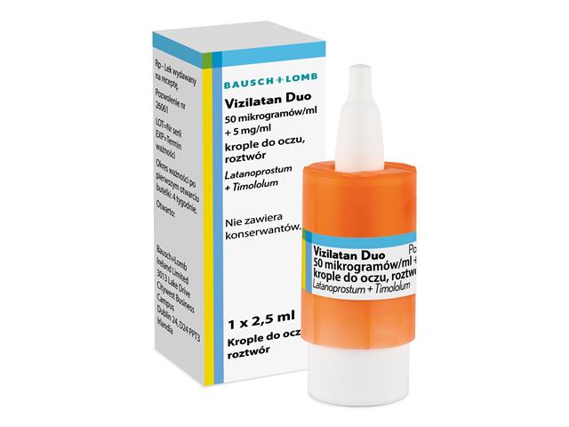 Vizilatan Duo interakcje ulotka krople do oczu (50mcg+5mg)/ml 