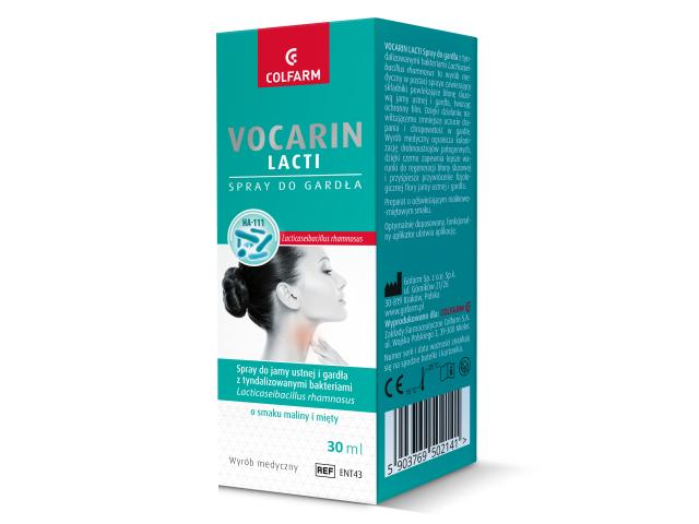 Vocarin Lacti interakcje ulotka spray do gardła  30 ml