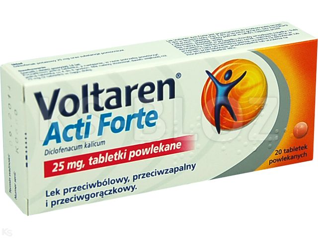 Voltaren Acti Forte interakcje ulotka tabletki powlekane 25 mg 20 tabl.