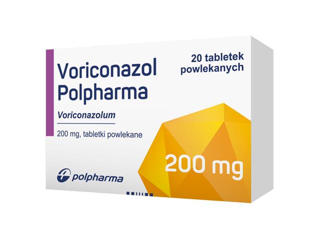 Voriconazol Polpharma interakcje ulotka tabletki powlekane 200 mg 20 tabl.