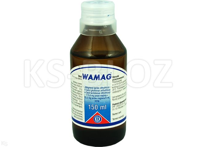 Wamag interakcje ulotka syrop (115,6mg Ca2++25,5mg Mg2+)/5ml 150 ml