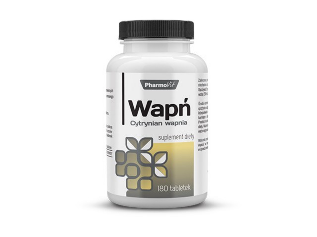Wapń Cytrynian Wapnia interakcje ulotka tabletki - 180 tabl.