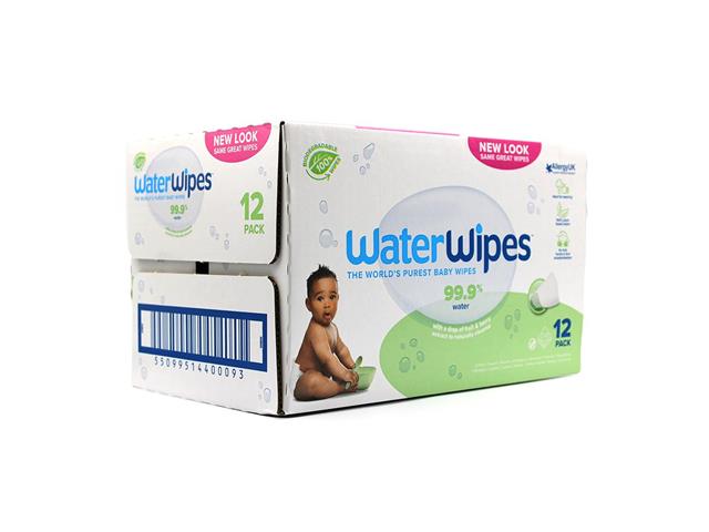 WaterWipes Chust. 99,9% Wody i kropla ekstraktu owocowego interakcje ulotka chusteczka - 720 szt. (12 op. po 60 szt.)