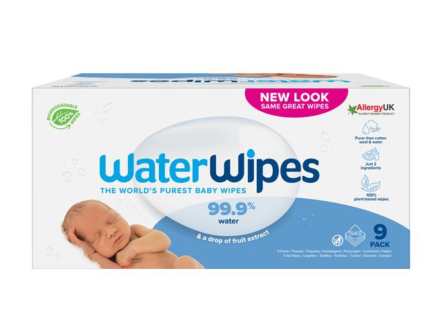 WaterWipes Chusteczki interakcje ulotka chusteczka  540 szt. | (9 op. po 60 szt.)