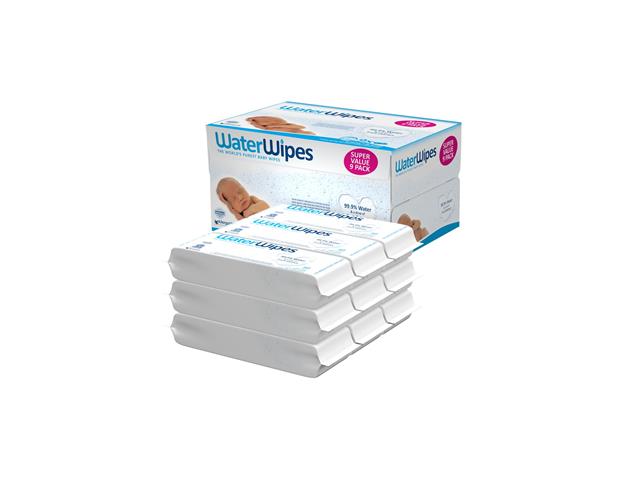 WaterWipes Chusteczki nasączone czystą wodą interakcje ulotka chusteczka  9 op. po 60 szt.