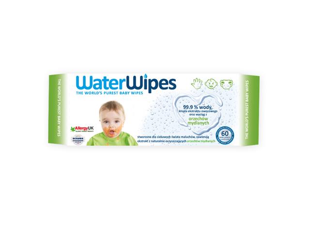 WaterWipes Soapberry Chusteczki nawilżające z wyciągiem z orzechów mydlanych interakcje ulotka chusteczka  60 szt.