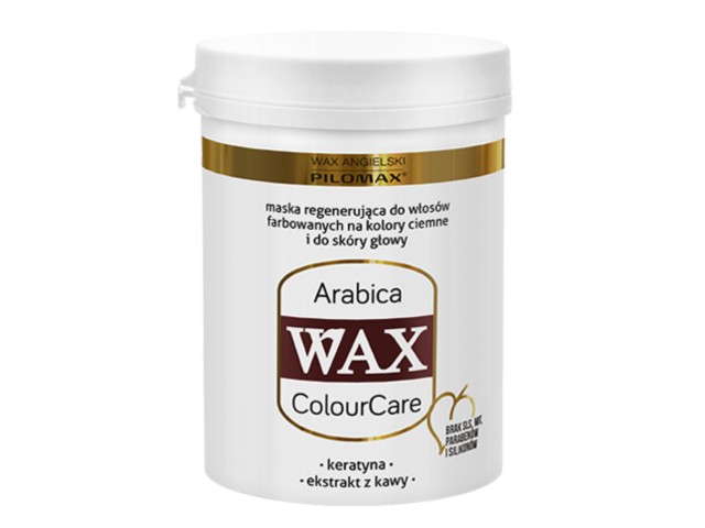Wax Angielski Pilomax Arabica ColourCare Maska włosy ciemne farbowane interakcje ulotka   480 g