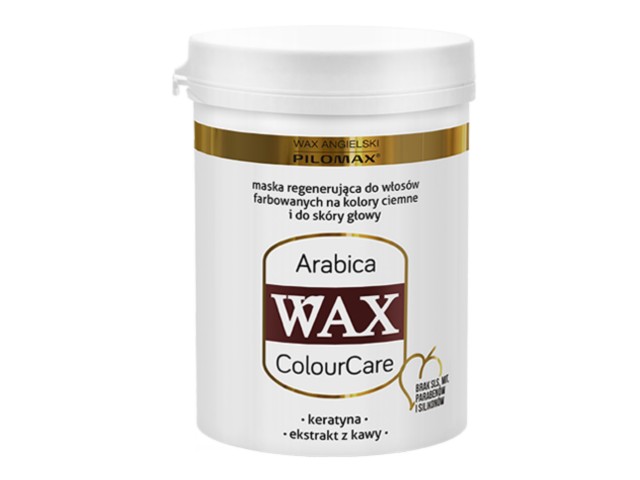 Wax Angielski Pilomax Arabica ColourCare Maska włosy ciemne farbowane interakcje ulotka   240 ml