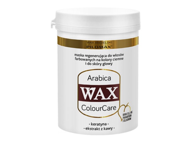 Wax Angielski Pilomax Arabica ColourCare Maska włosy ciemne farbowane interakcje ulotka maska do włosów  240 ml