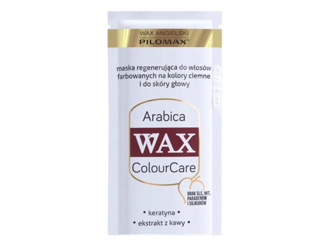 Wax Angielski Pilomax ColourCare Maska włosy ciemne farbowane arabica interakcje ulotka maska do włosów  20 ml