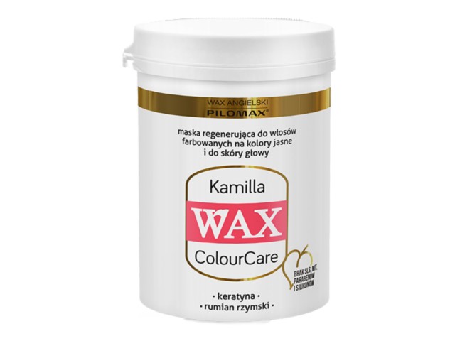 Wax Angielski Pilomax Kamilla ColourCare Maska włosy jasne farbowane interakcje ulotka   480 g