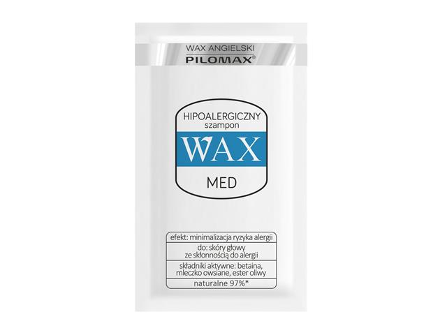 Wax Angielski Pilomax Med Szampon do skóry głowy ze skłonnością do alergii hipoalergiczny interakcje ulotka   10 ml