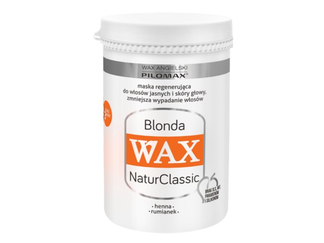 Wax Angielski Pilomax NaturClassic Maska blond, włosy jasne interakcje ulotka   240 ml