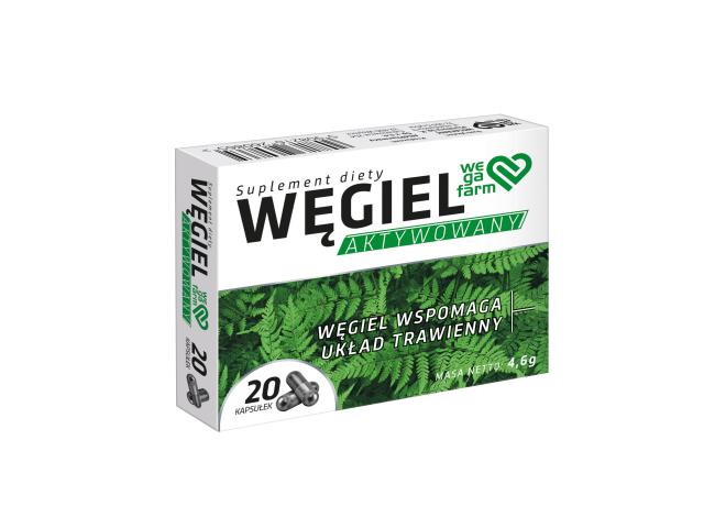 Węgiel Aktywowany interakcje ulotka kapsułki twarde  20 kaps.