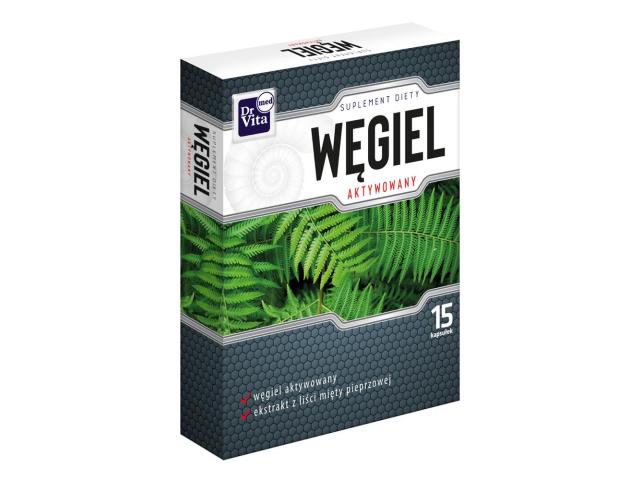 Węgiel Aktywowany interakcje ulotka kapsułki - 15 kaps.