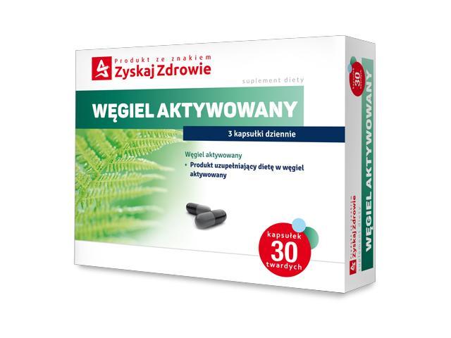 Węgiel Aktywowany Zyskaj Zdrowie interakcje ulotka kapsułki twarde  30 kaps.