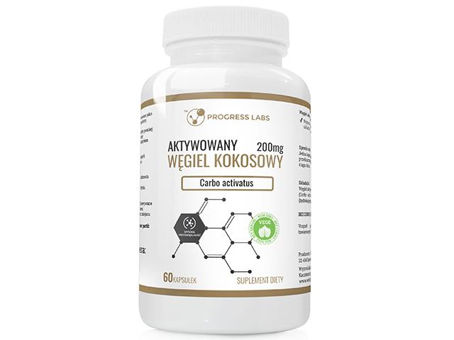 Węgiel Kokosowy Aktywowany 200 mg interakcje ulotka kapsułki  60 kaps.