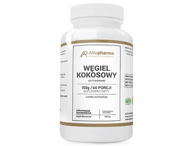 Węgiel Kokosowy Aktywowany 250mg interakcje ulotka proszek  150 g