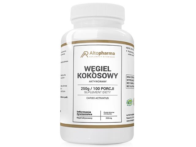 Węgiel Kokosowy Aktywowany 250mg interakcje ulotka proszek  250 g