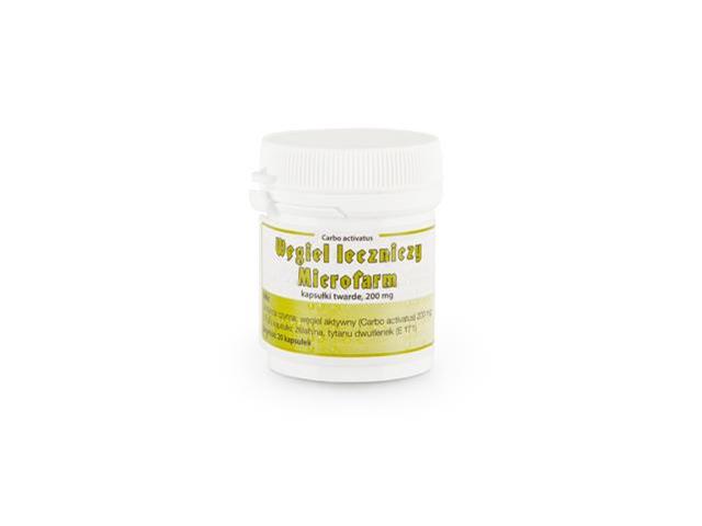 Węgiel Leczniczy Microfarm interakcje ulotka kapsułki twarde 200 mg 