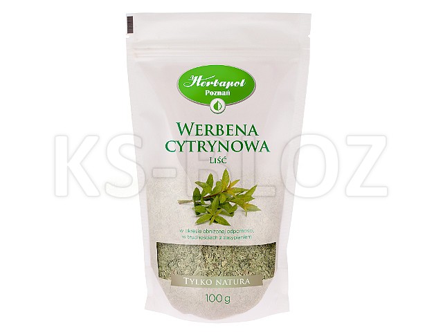 Werbena Cytrynowa Liść Tylko Natura interakcje ulotka zioła do zaparzania - 100 g