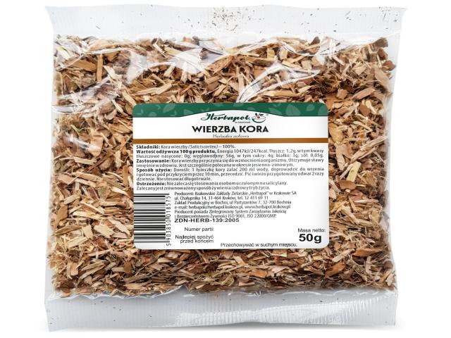 Wierzba Kora Herbatka ziołowa interakcje ulotka herbata - 50 g