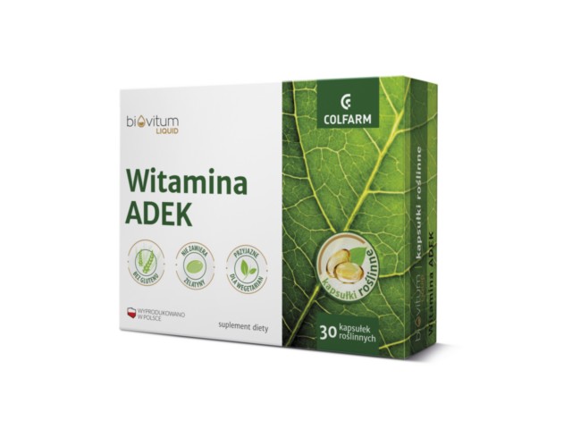 Witamina ADEK Biovitum Liquid interakcje ulotka kapsułki - 60 kaps.