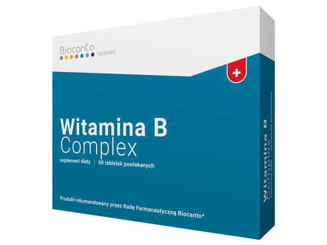 Witamina B Complex interakcje ulotka tabletki powlekane  60 tabl.