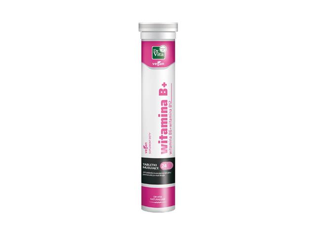 WITAMINA B+ VEGAN interakcje ulotka tabletki musujące - 24 tabl.