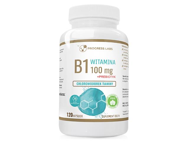 Witamina B1 100mg Chlorowodorek Tiaminy + PREBIOTYK interakcje ulotka kapsułki - 120 kaps.