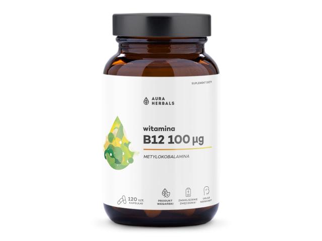 Witamina B12 100 mcg Metylokobalamina interakcje ulotka kapsułki - 120 kaps.