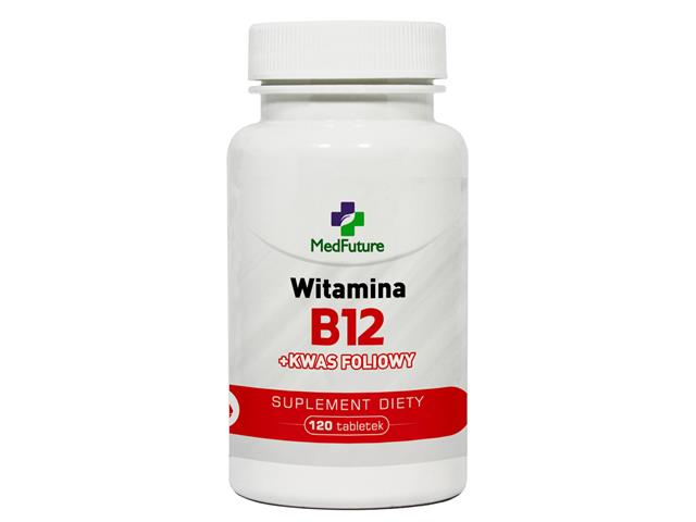 Witamina B12 + Kwas Foliowy interakcje ulotka tabletki  120 tabl.