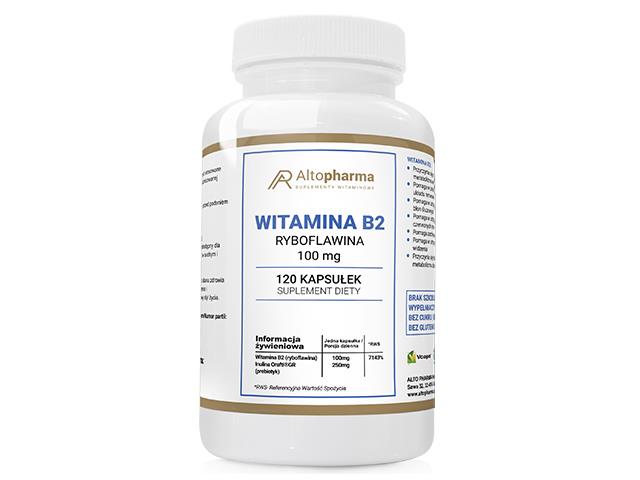 Witamina B2 100mg Ryboflawina interakcje ulotka kapsułki  120 kaps.