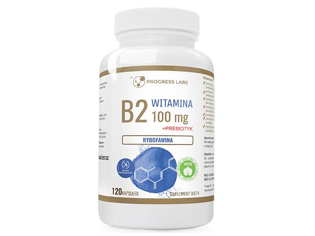 Witamina B2 100mg Ryboflawina + PREBIOTYK interakcje ulotka kapsułki - 120 kaps.