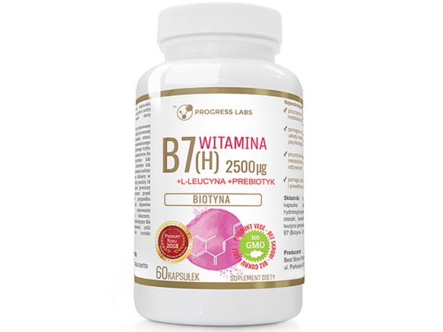 Witamina B7 2500mcg + L-Leucyna + Prebiotyk interakcje ulotka kapsułki - 60 kaps.