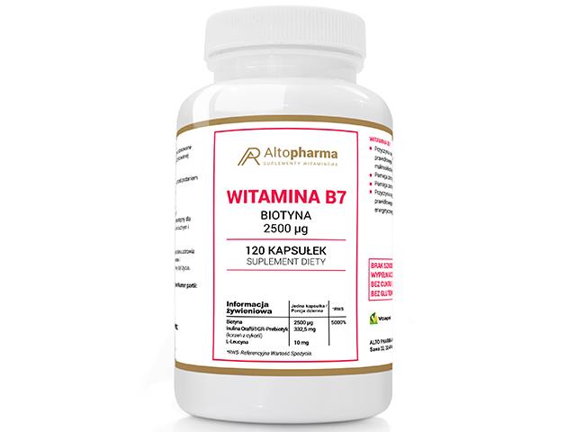 Witamina B7 Biotyna 2500mcg interakcje ulotka kapsułki  120 kaps.