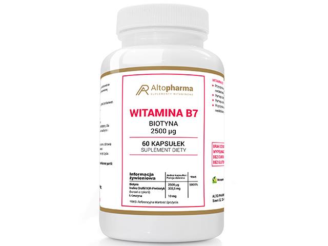 Witamina B7 Biotyna 2500mcg interakcje ulotka kapsułki  60 kaps.