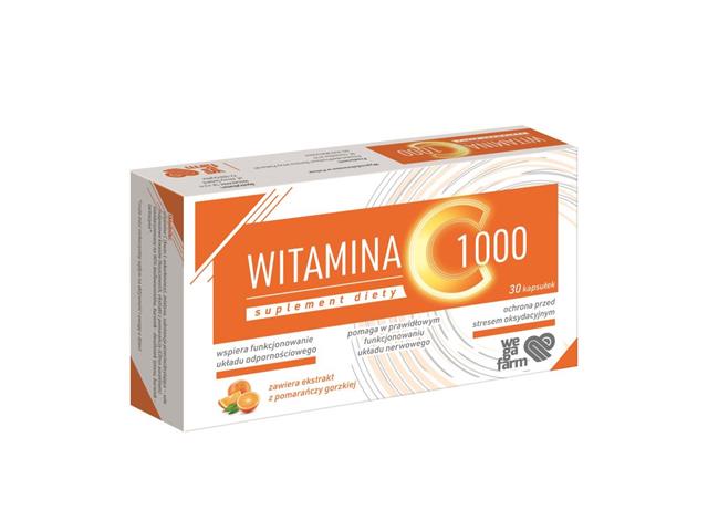 Witamina C 1000 + Bioflawonoidy interakcje ulotka kapsułki  30 kaps.