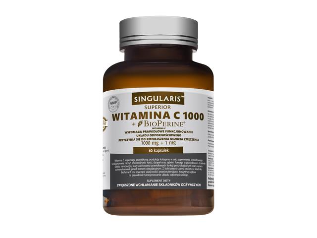 Witamina C 1000 Bioperine Singularis Superior interakcje ulotka kapsułki  60 kaps.