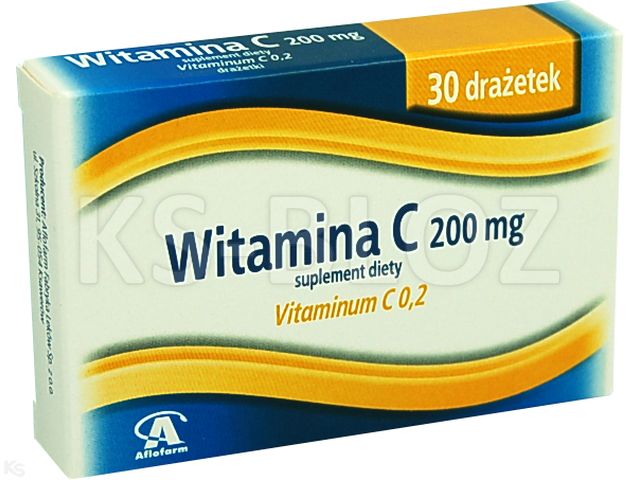 Witamina C 200 mg interakcje ulotka tabletki drażowane  30 tabl.