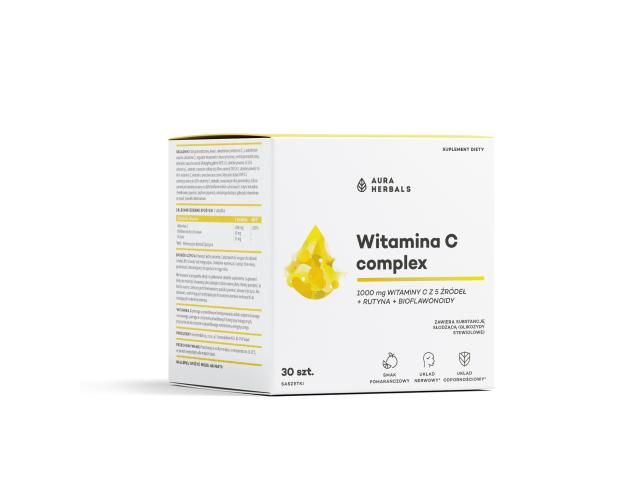 Witamina C Complex smak pomarańczowy interakcje ulotka saszetka 30 sasz.
