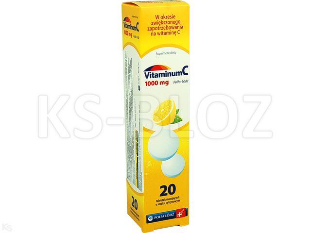 Witamina C Forte 1000 mg Polfa Łódź interakcje ulotka tabletki musujące  20 tabl.